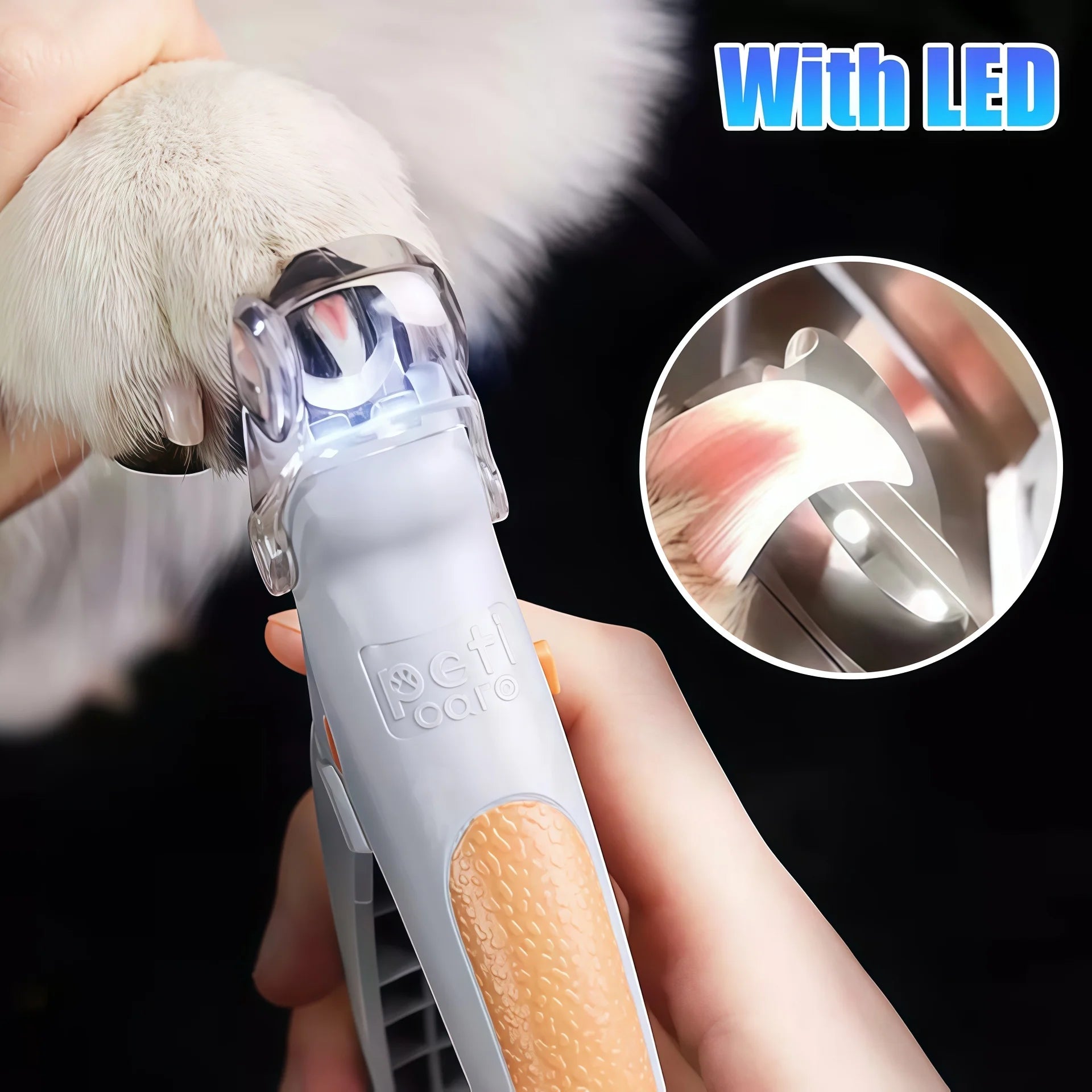 Professional Pet Nail Clipper With LED lights